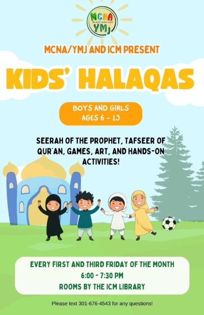 MCNA/YMJ & ICM Presents – Kids Halaqa